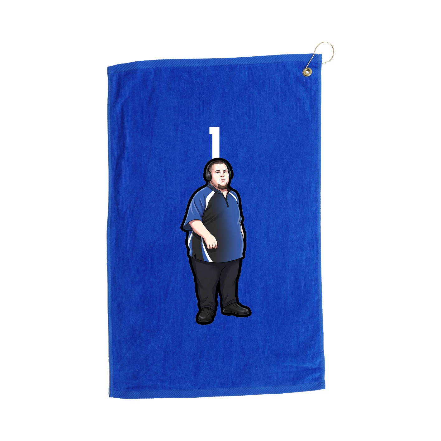 Golf Towel — Number Top in Royal