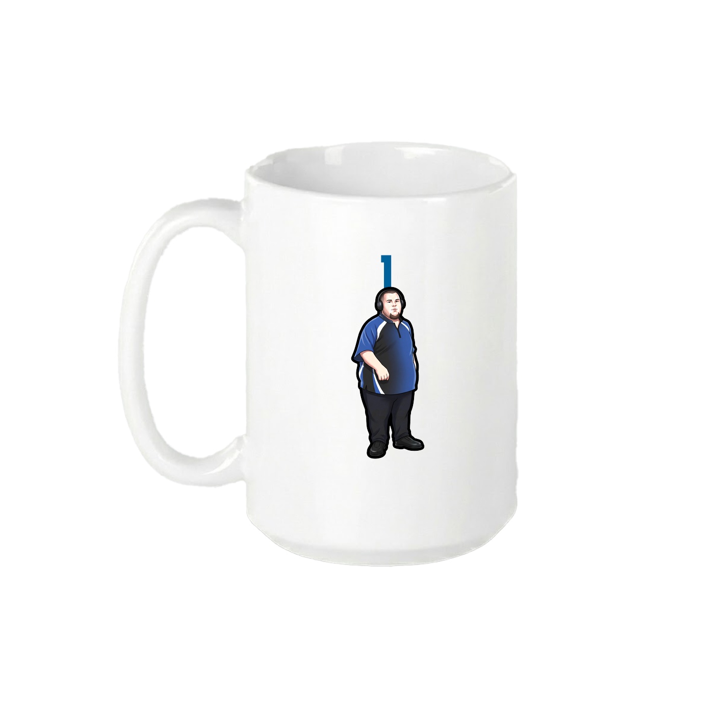 15oz Coffee Mug — Number Top in White