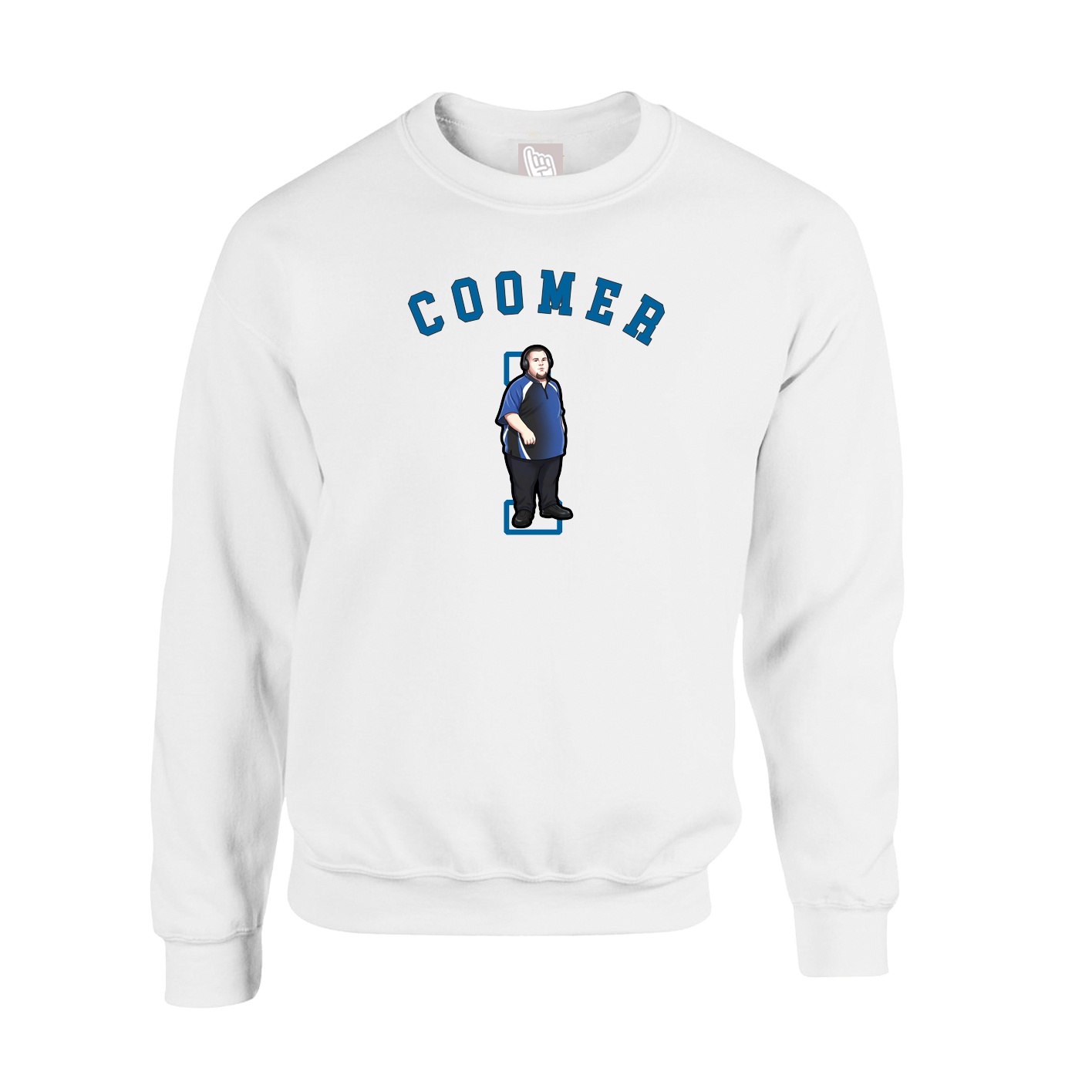 Fleece Crew — Shirsey Arch in White