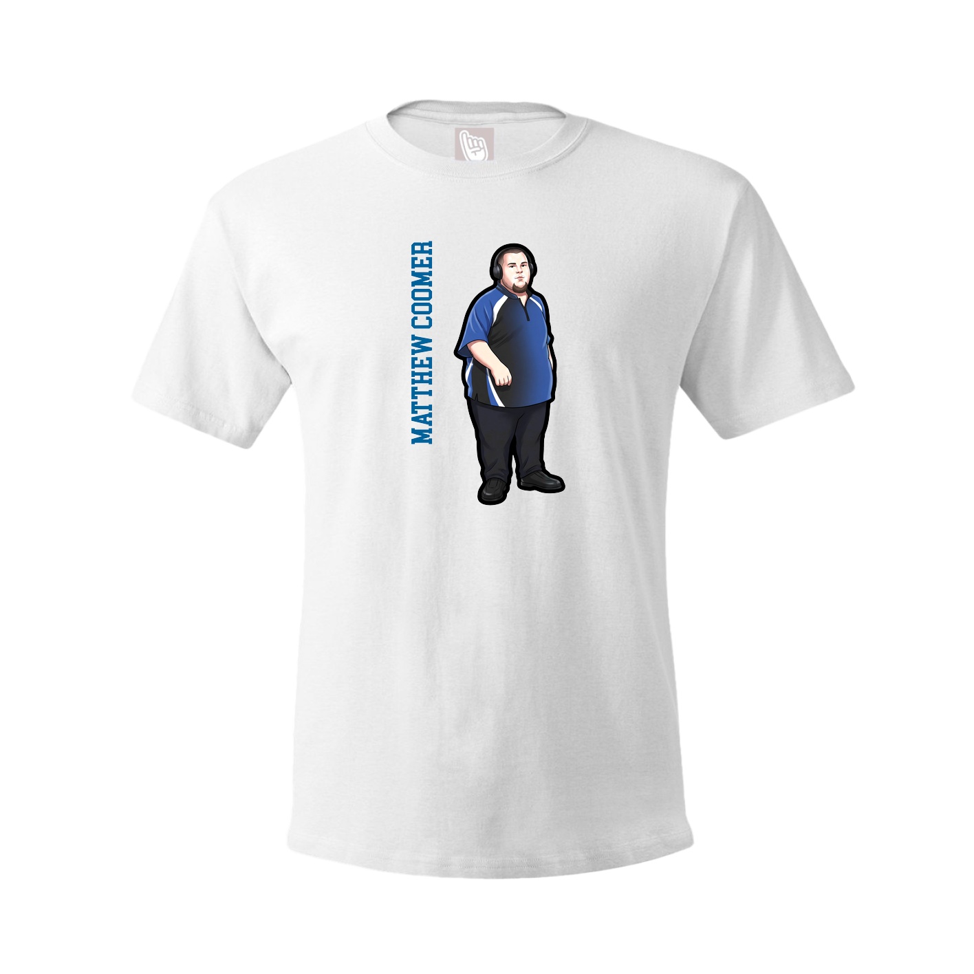 Tee — Name Vertical in White