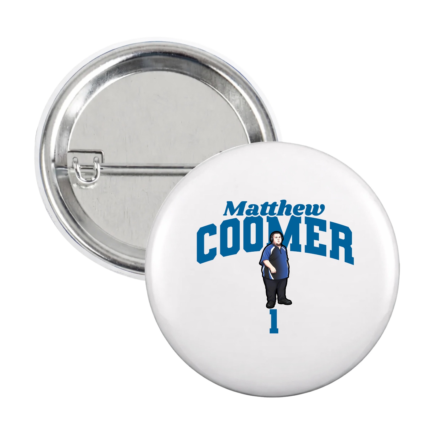 Game Day Button — Signature Arch in White