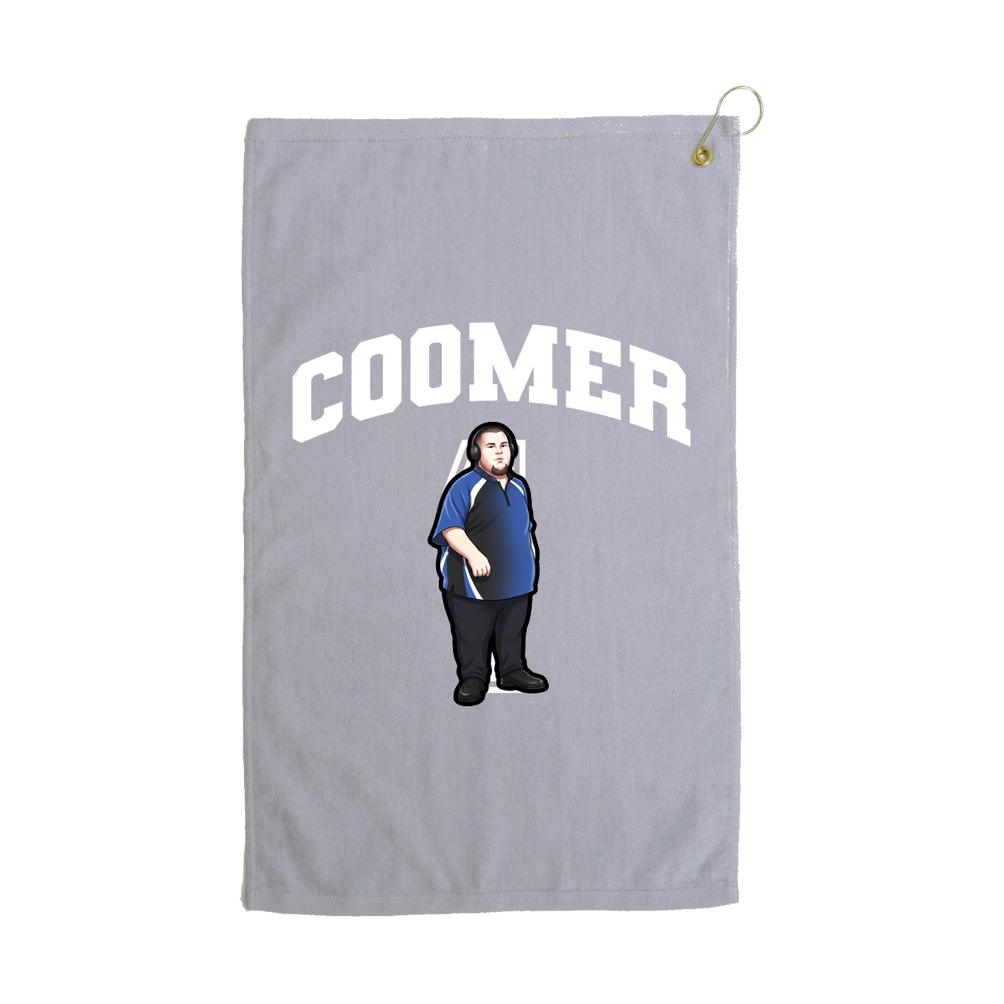 Golf Towel — Number in Grey