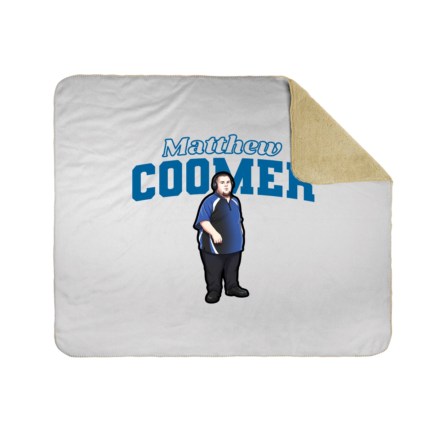 Throw Blanket — Name Arch in White
