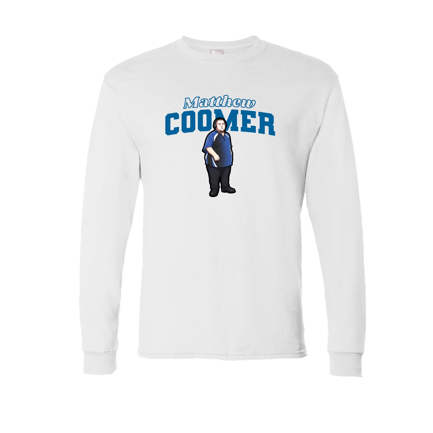 Long Sleeve Tee — Name Arch in White