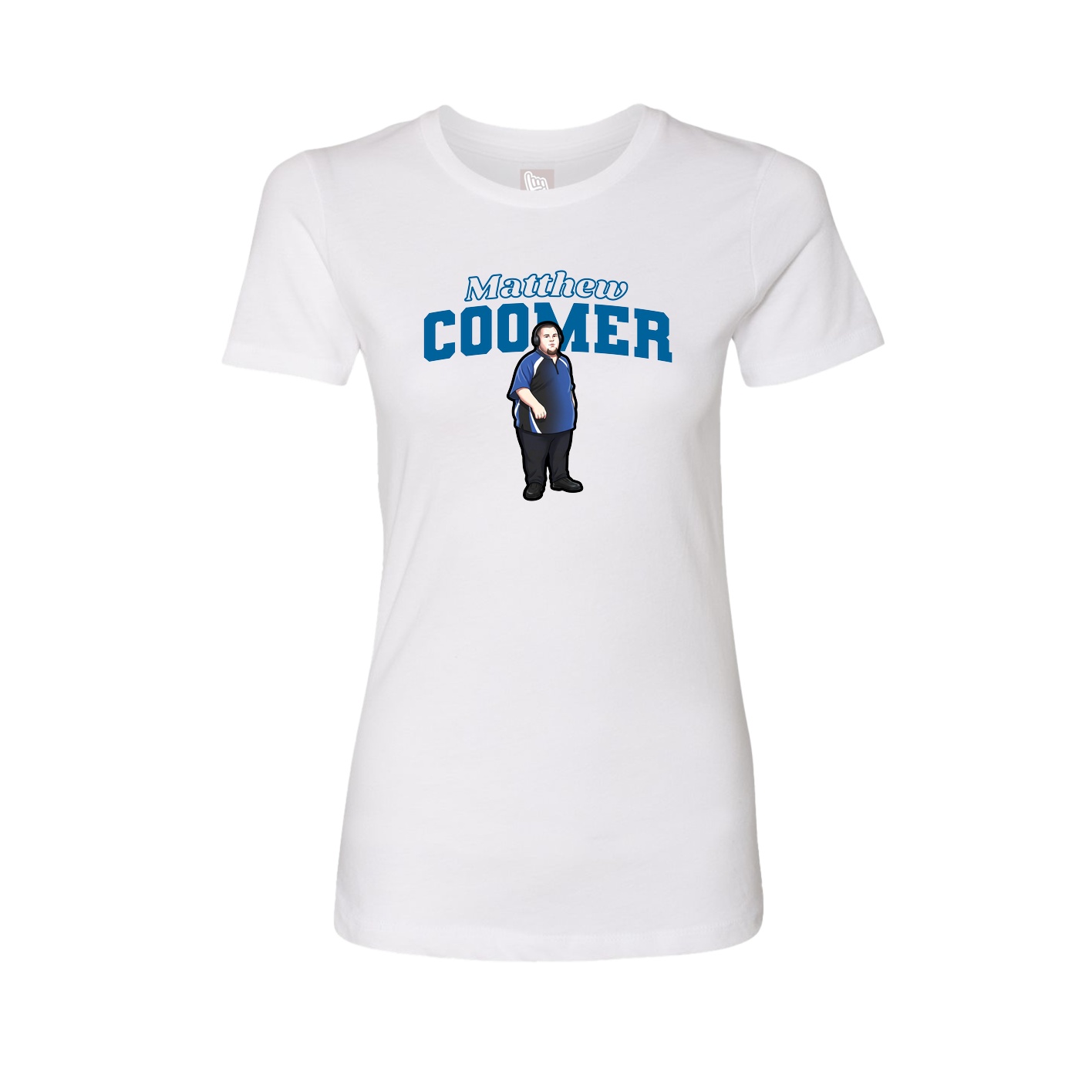 Womens Tee — Name Arch in White