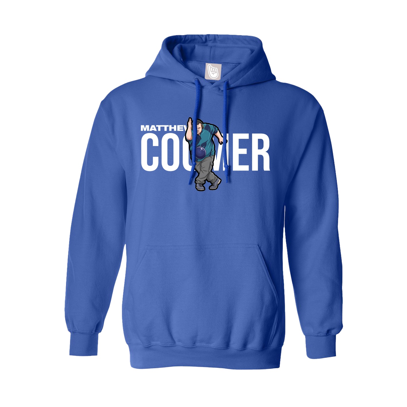 Hoodie — Player Name in Royal