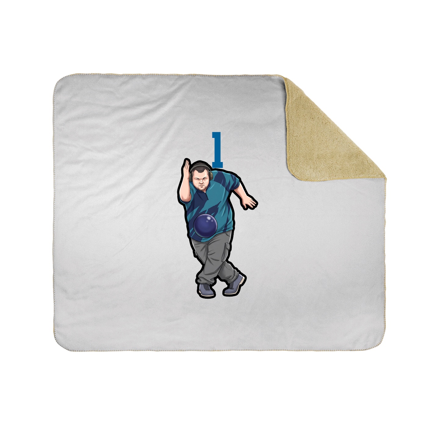 Throw Blanket — Number Top in White