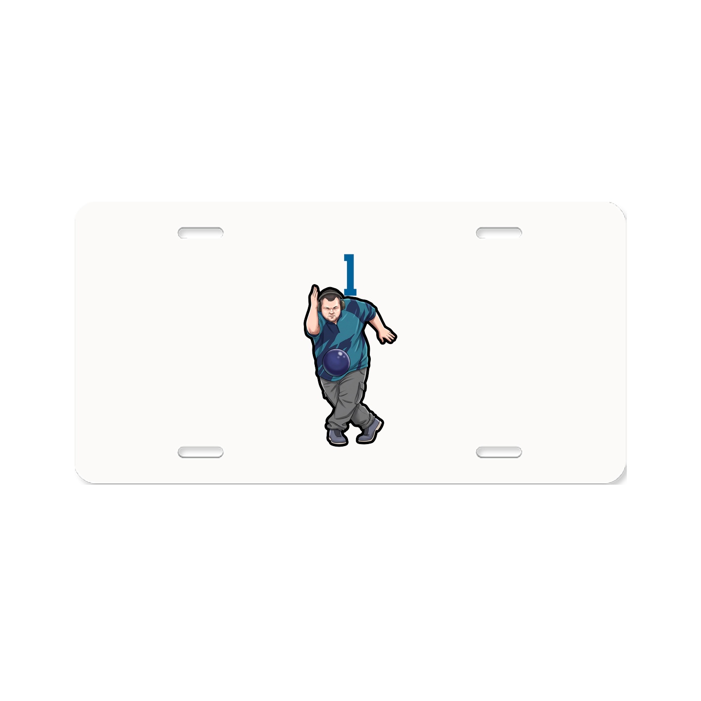 License Plate — Number Top in Classic