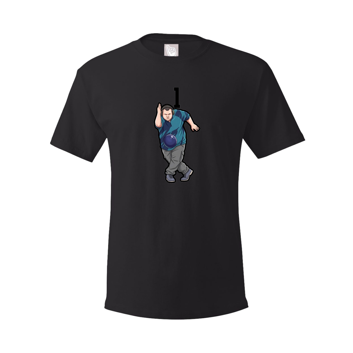 Youth Tee — Number Top in Black