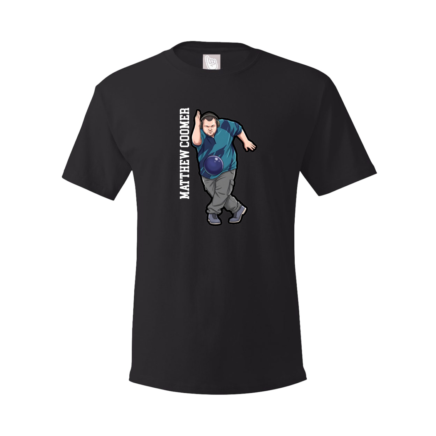 Youth Tee — Name Vertical in Black