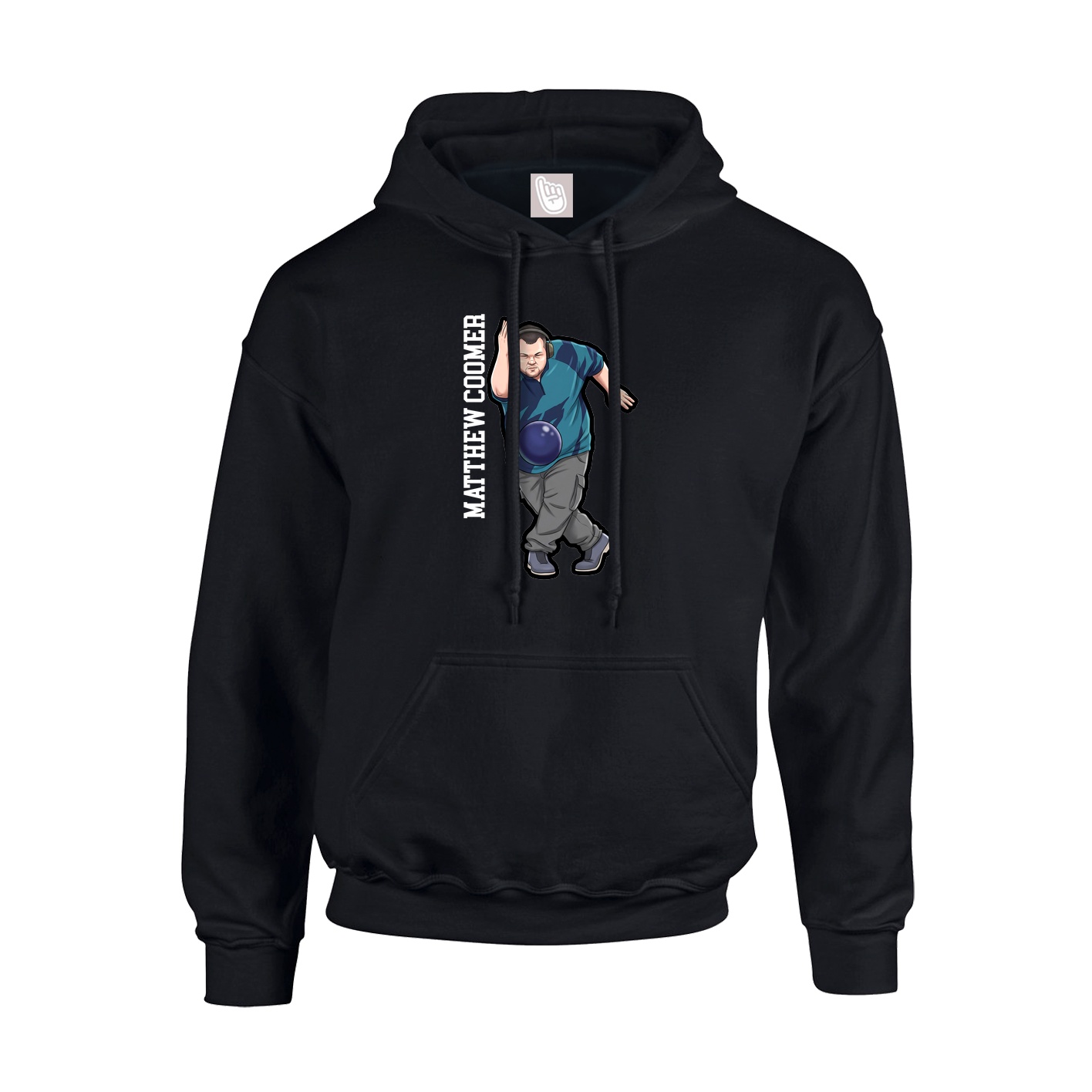 Youth Hoodie — Name Vertical in Black