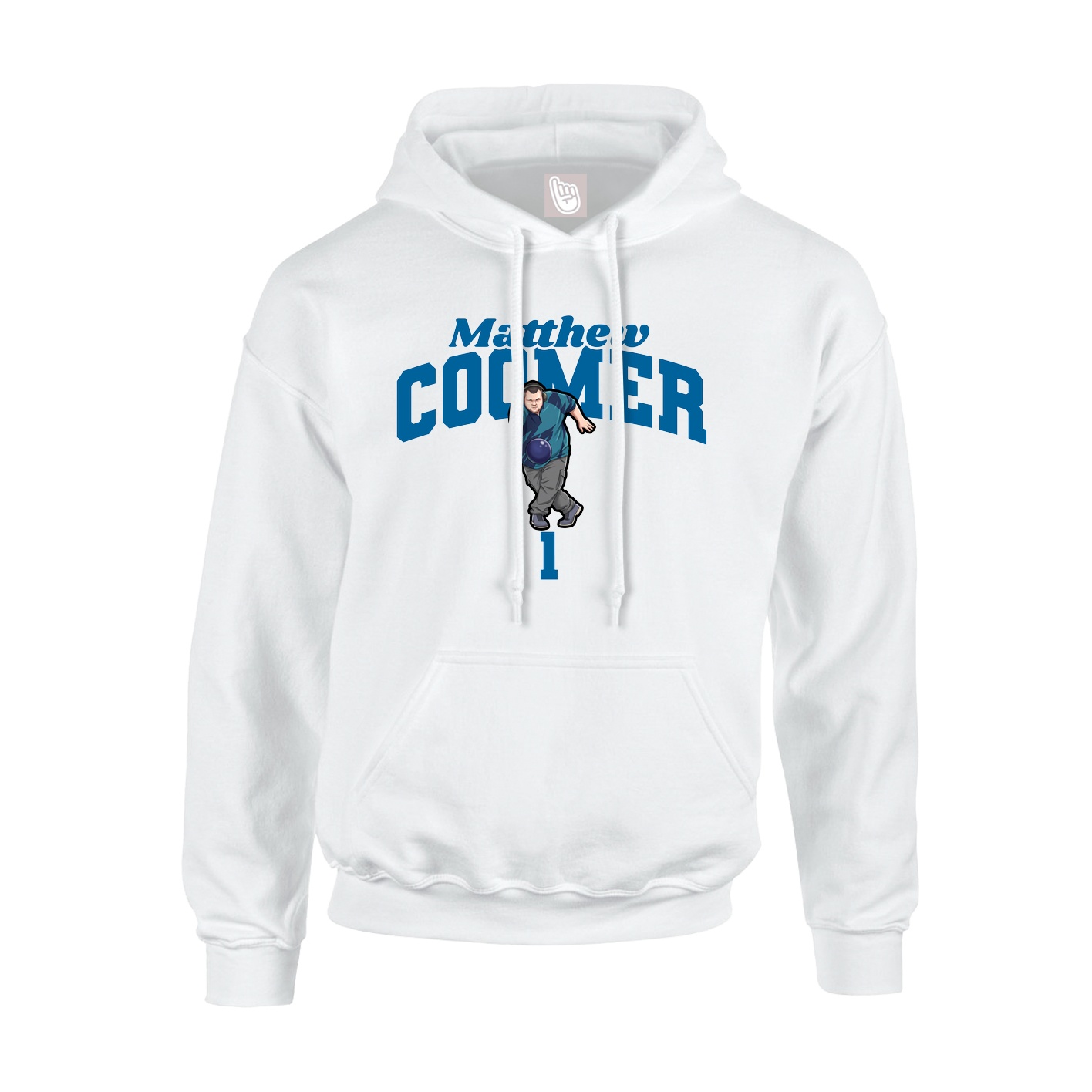 Youth Hoodie — Signature Arch in White
