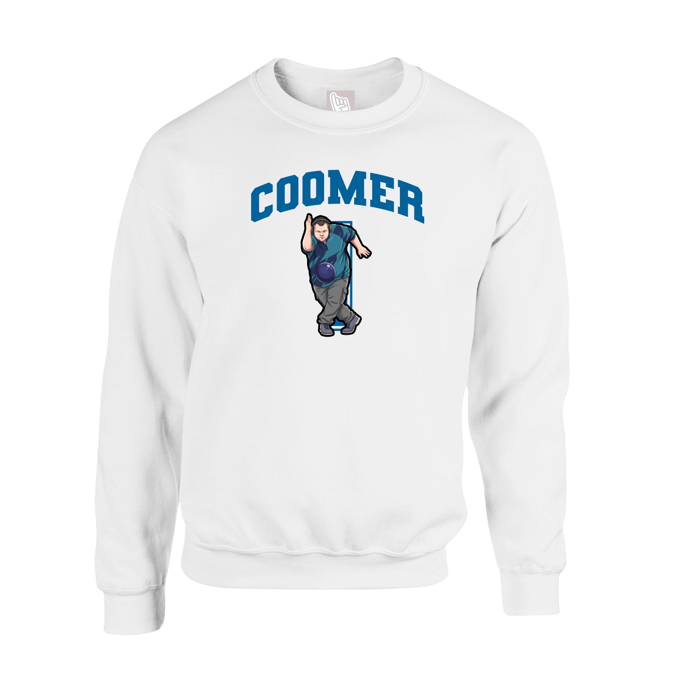 Fleece Crew — Number in White