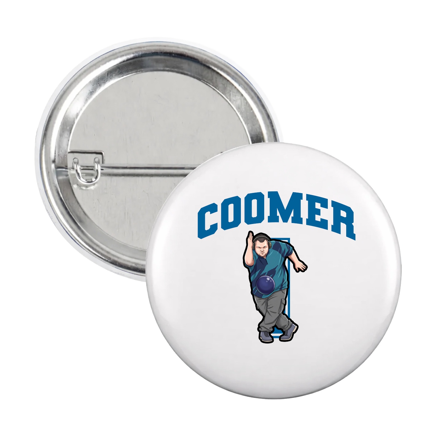 Game Day Button — Number in White