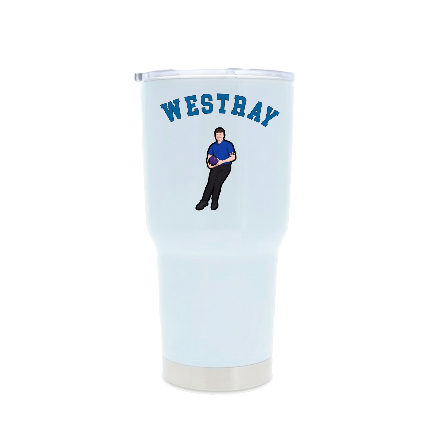 30oz Stainless Steel Tumbler — Shirsey Arch in White