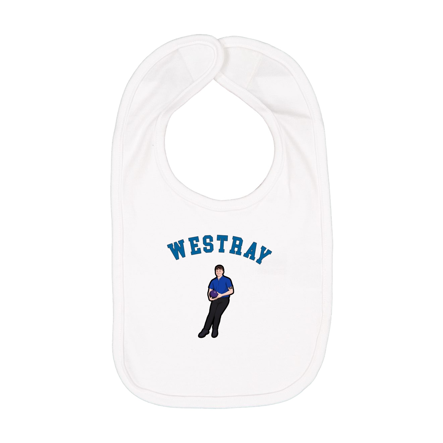Infant Bib — Shirsey Arch in White