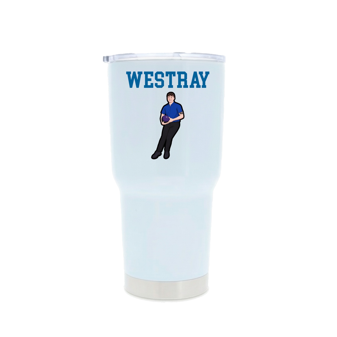30oz Stainless Steel Tumbler — Shirsey in White