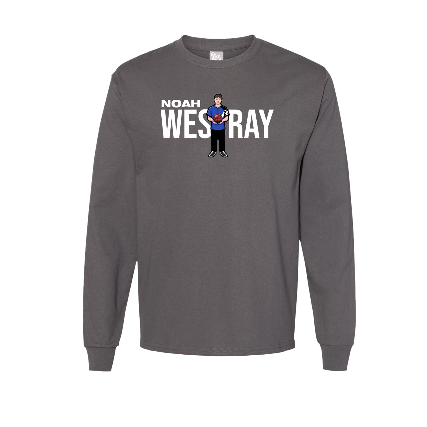 Long Sleeve Tee — Player Name in Grey