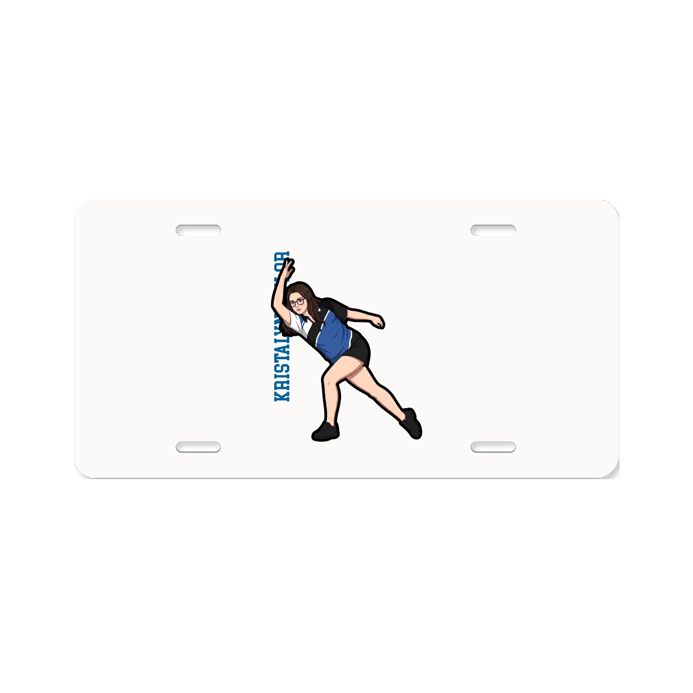 License Plate — Name Vertical in Classic