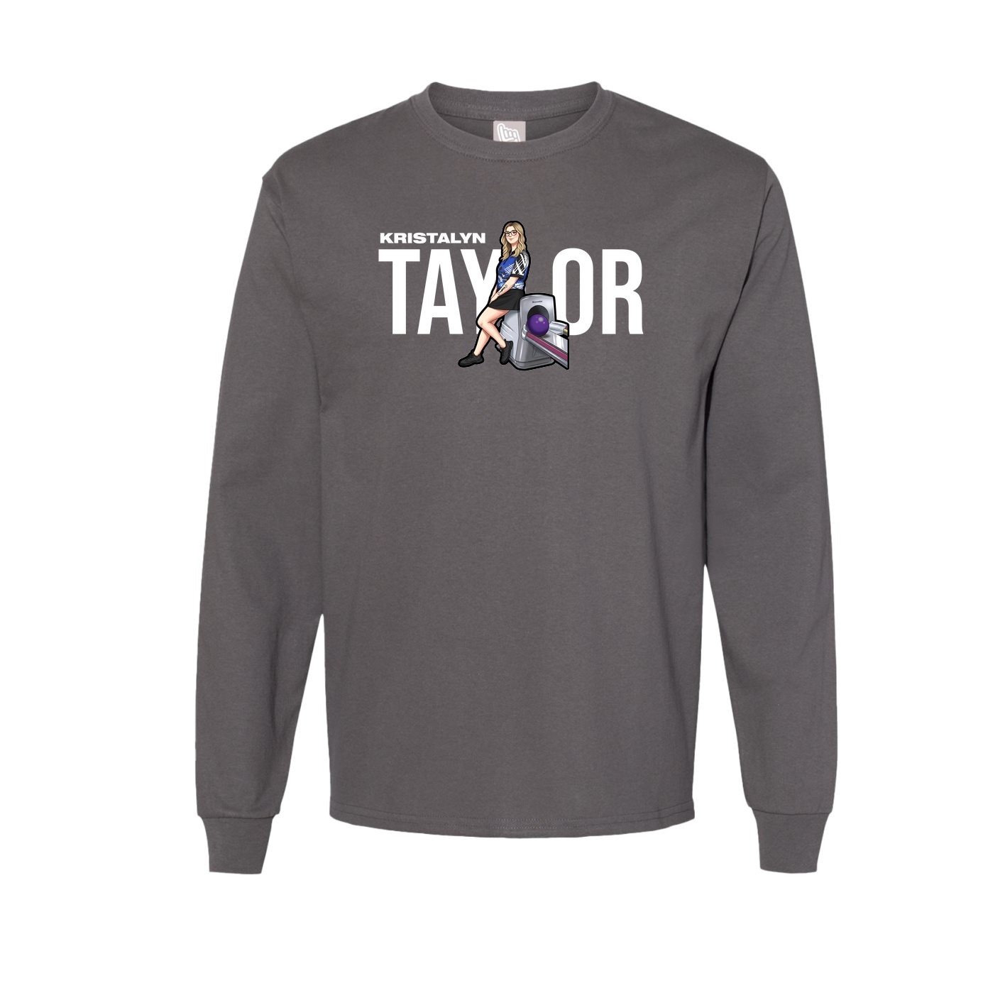 Long Sleeve Tee — Player Name in Grey