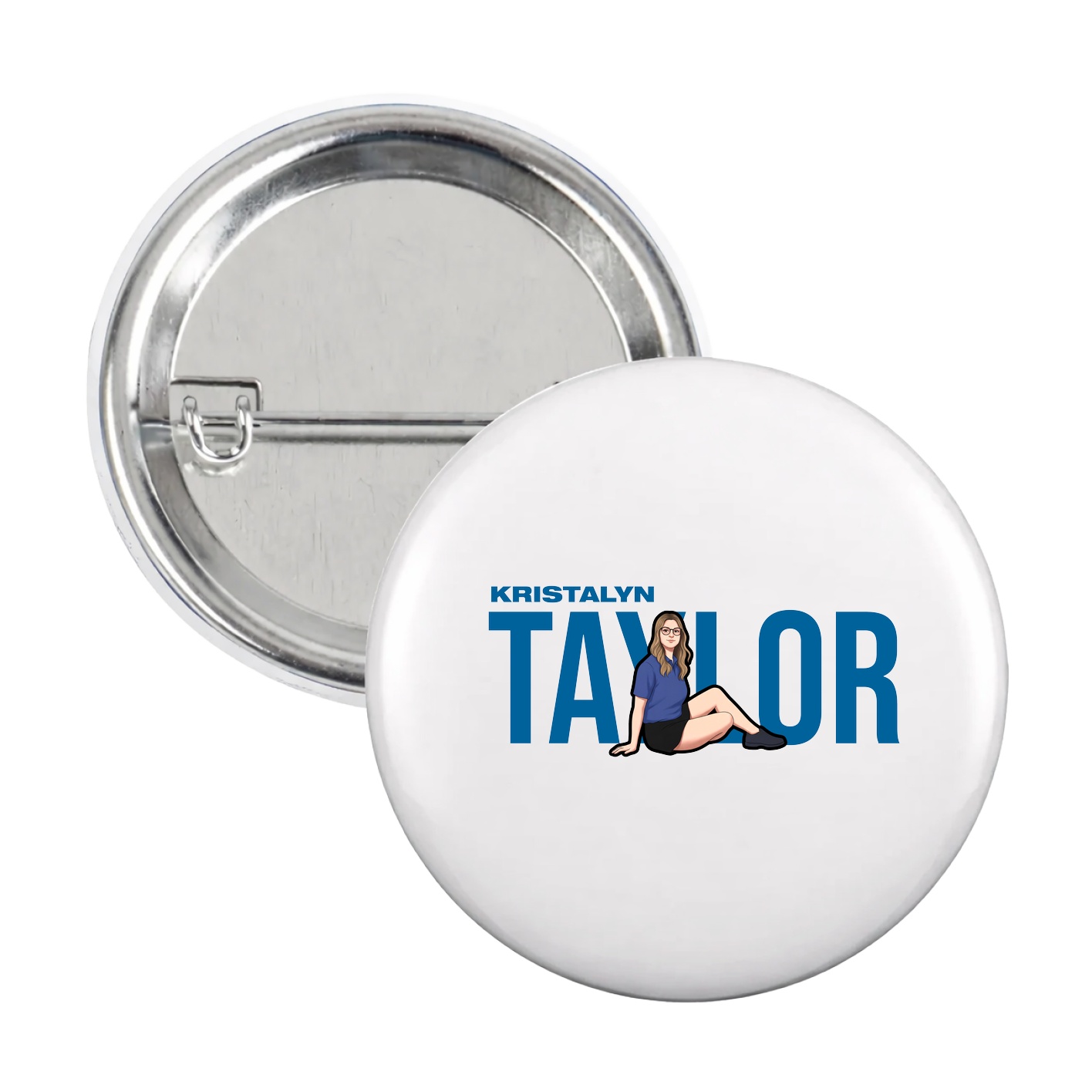 Game Day Button — Player Name in White