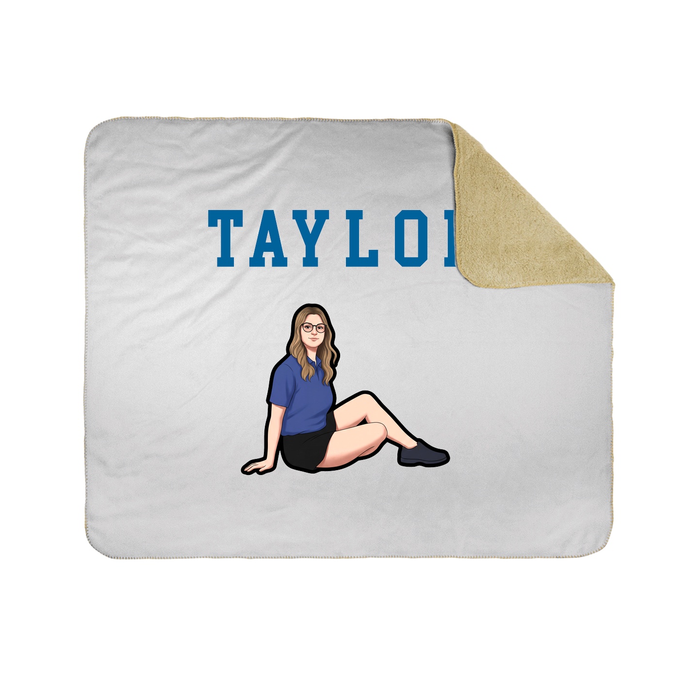 Throw Blanket — Shirsey in White