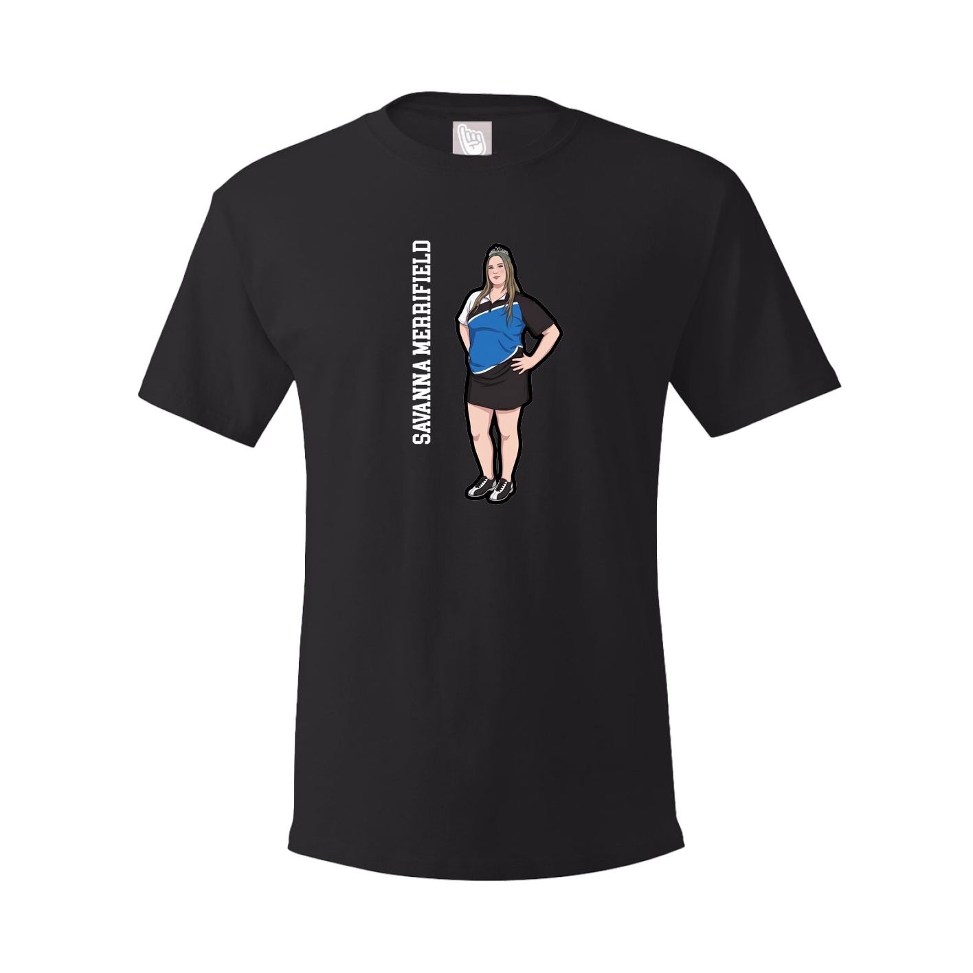 Tee — Name Vertical in Black