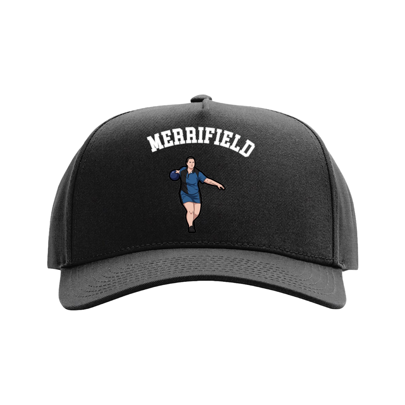 Full Fabric Five-Panel Champ Cap — Shirsey Arch in Black