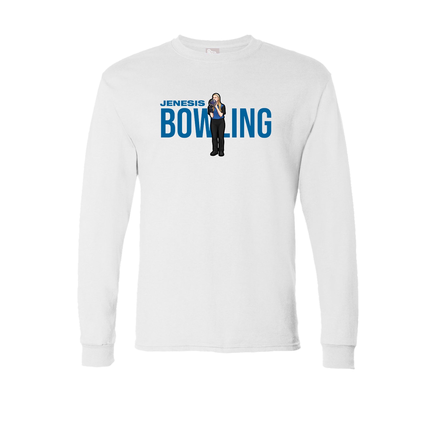 Long Sleeve Tee — Player Name in White