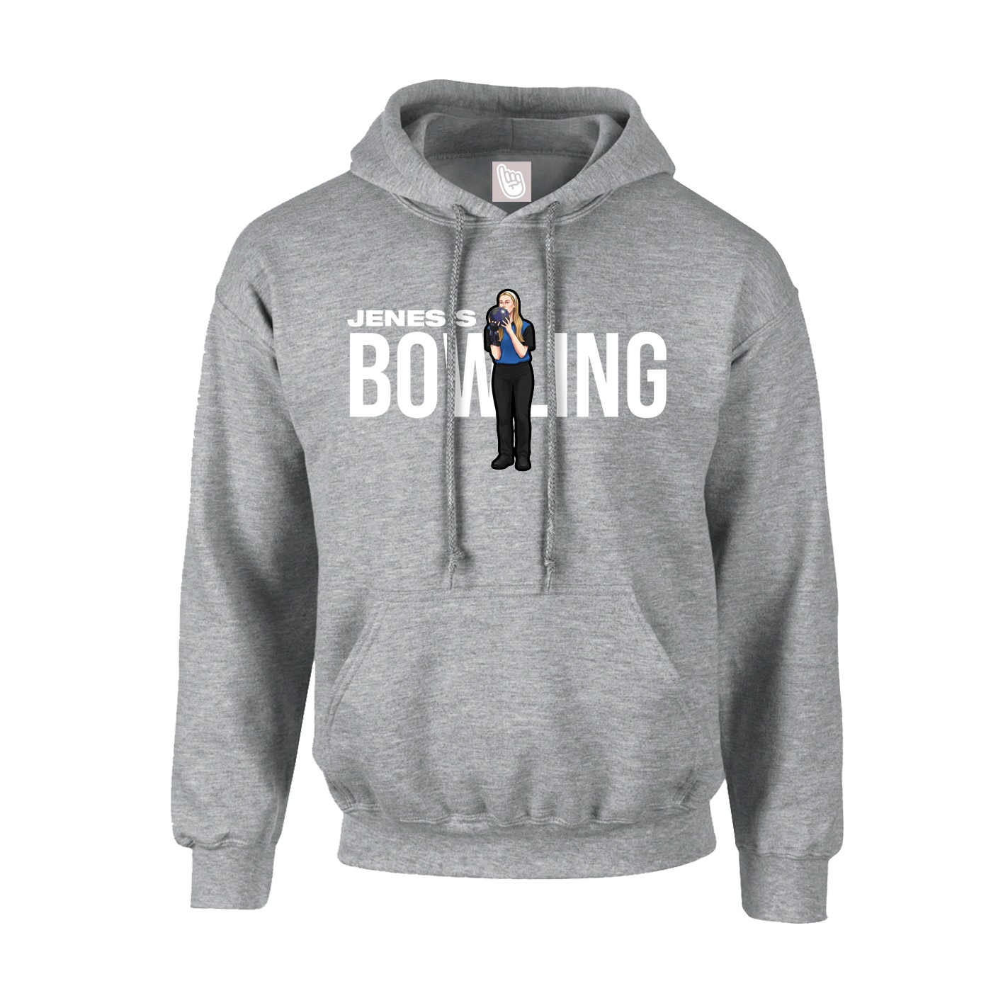 Youth Hoodie — Player Name in Grey