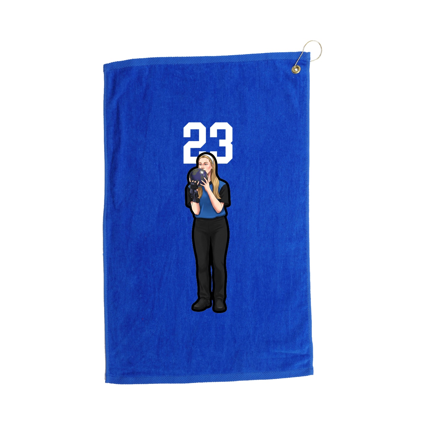 Golf Towel — Number Top in Royal