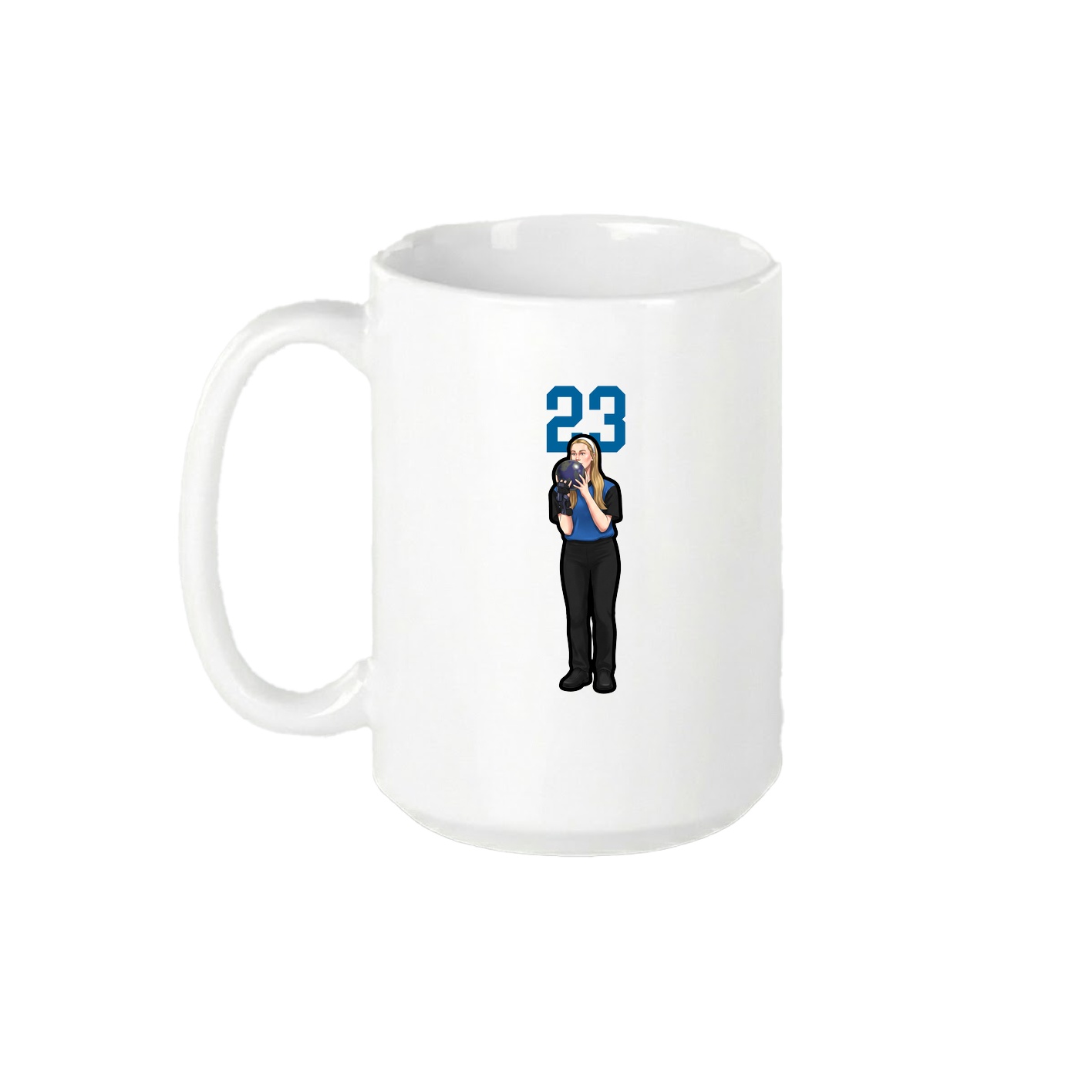 15oz Coffee Mug — Number Top in White