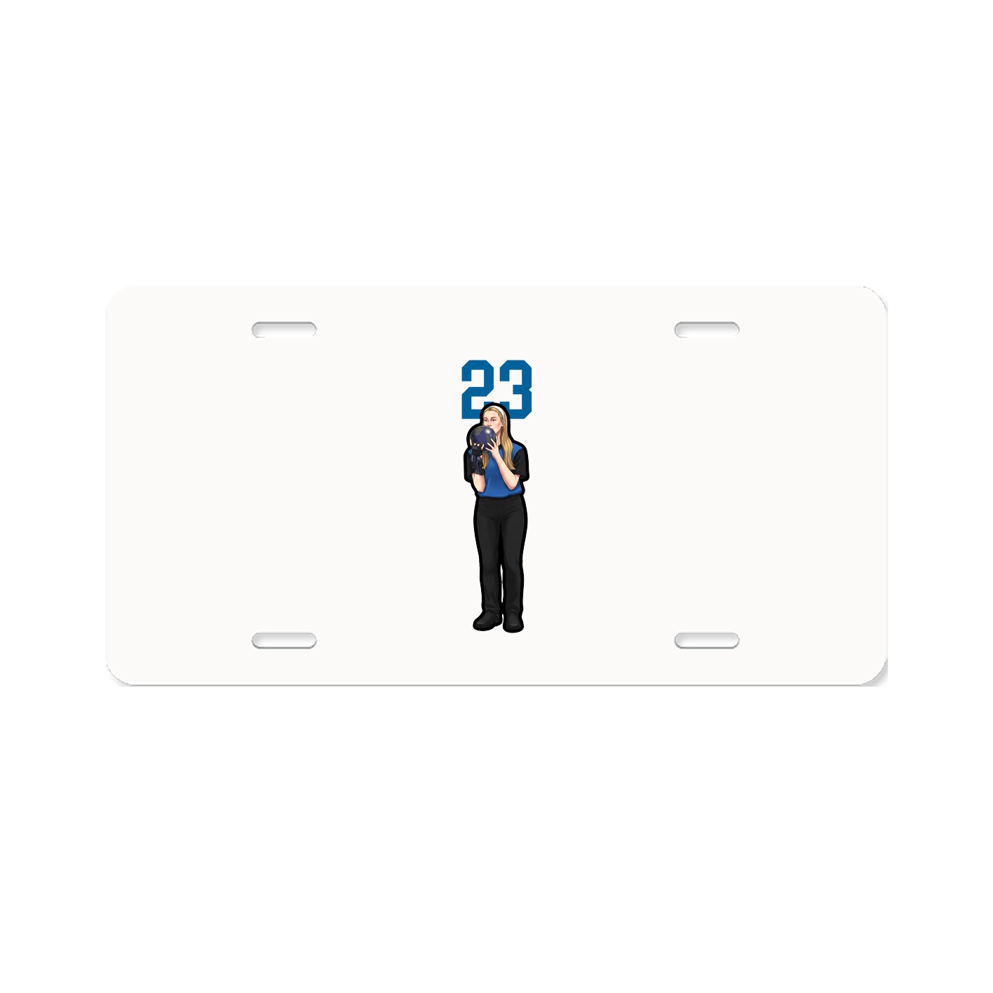 License Plate — Number Top in Classic