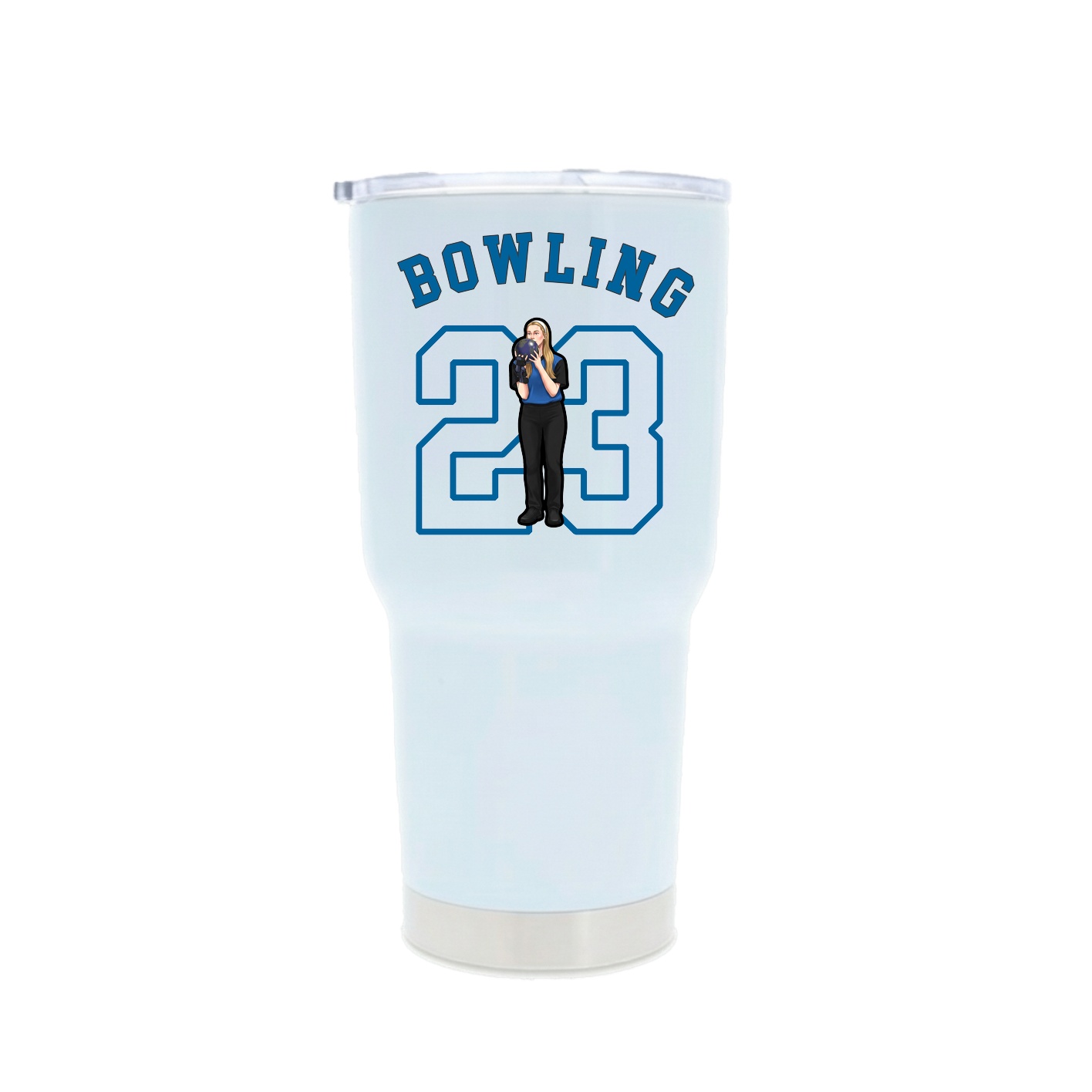 30oz Stainless Steel Tumbler — Shirsey Arch in White