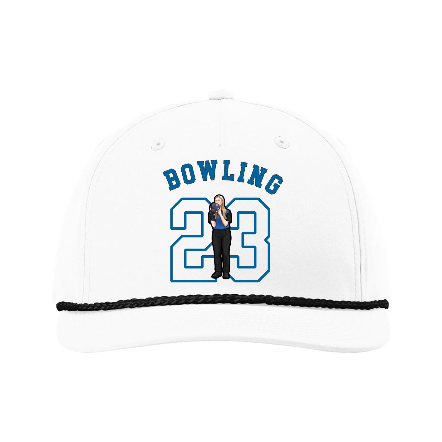 Five-Panel Classic Rope Cap — Shirsey Arch in White