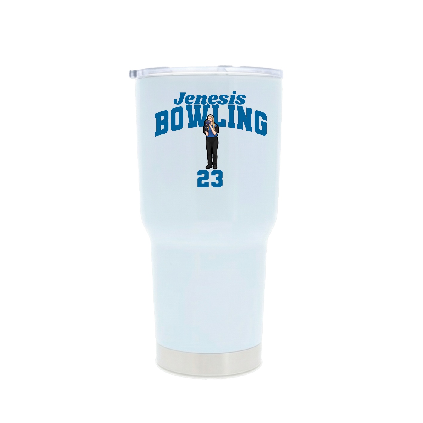30oz Stainless Steel Tumbler — Signature Arch in White