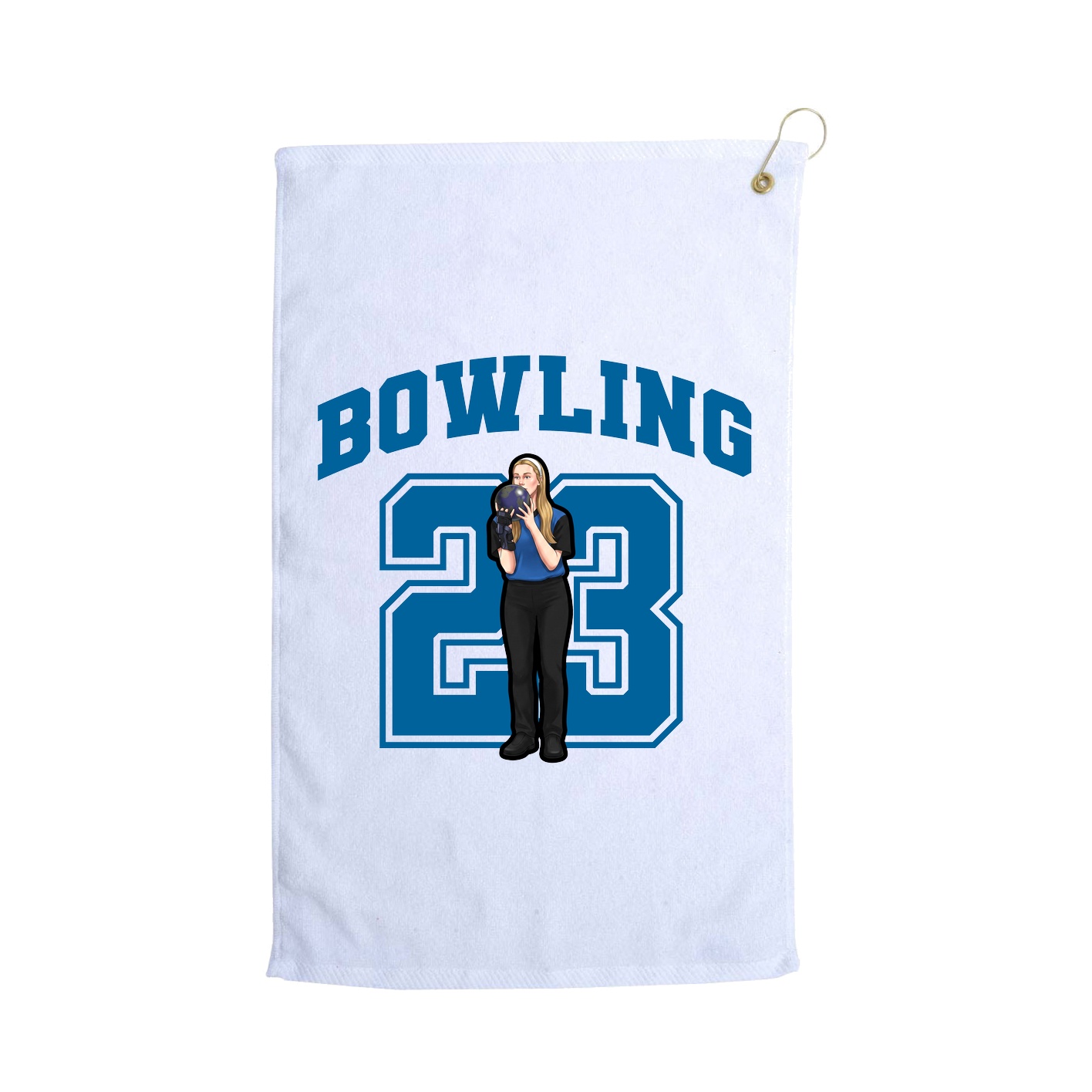 Golf Towel — Number in White