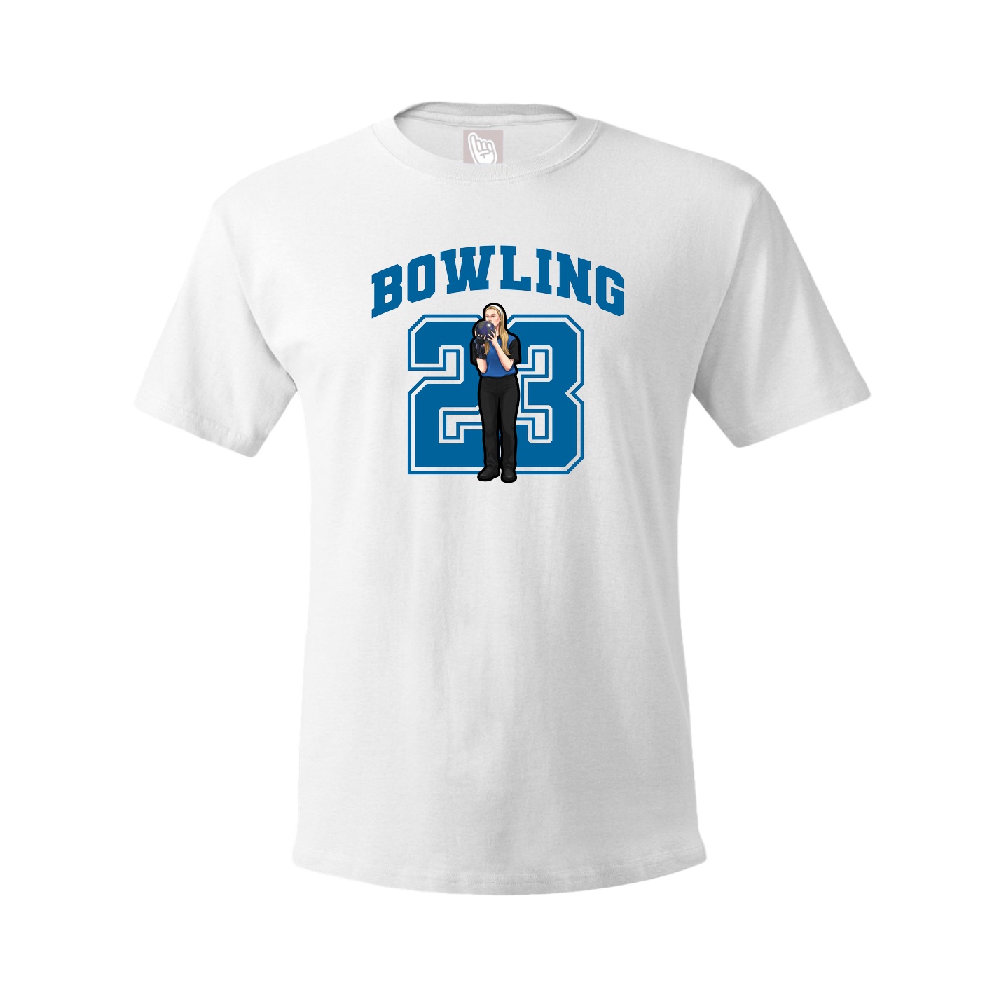 Youth Tee — Number in White