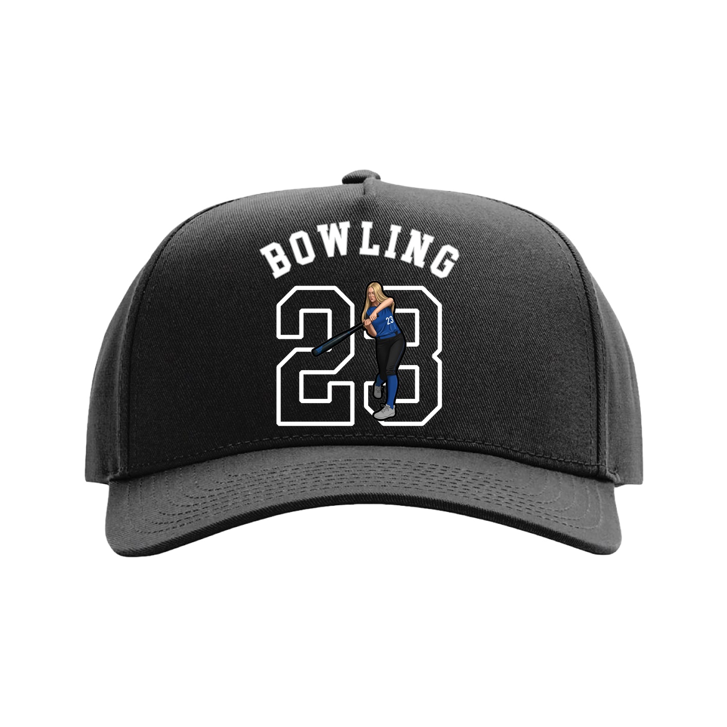 Full Fabric Five-Panel Champ Cap — Shirsey Arch in Black