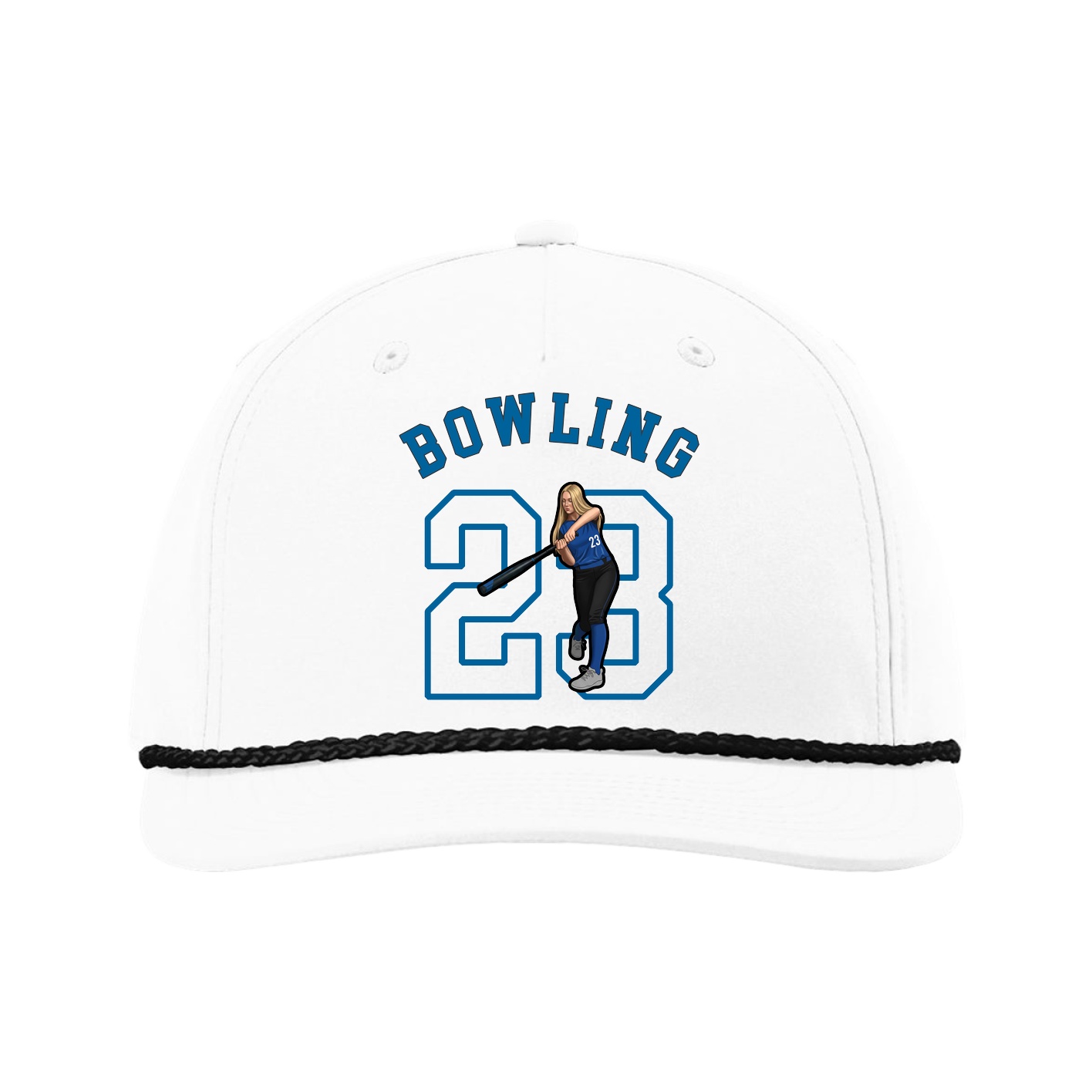 Five-Panel Classic Rope Cap — Shirsey Arch in White