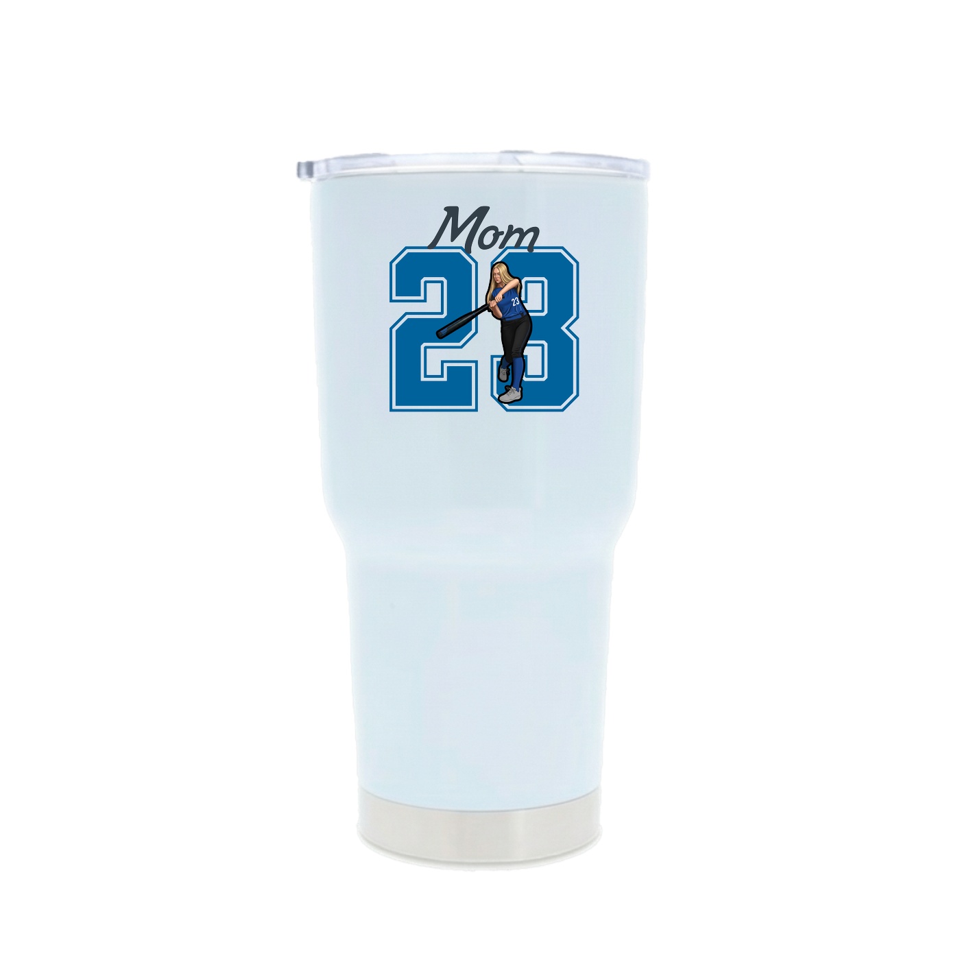 30oz Stainless Steel Tumbler — Mothers Day Shirsey in White