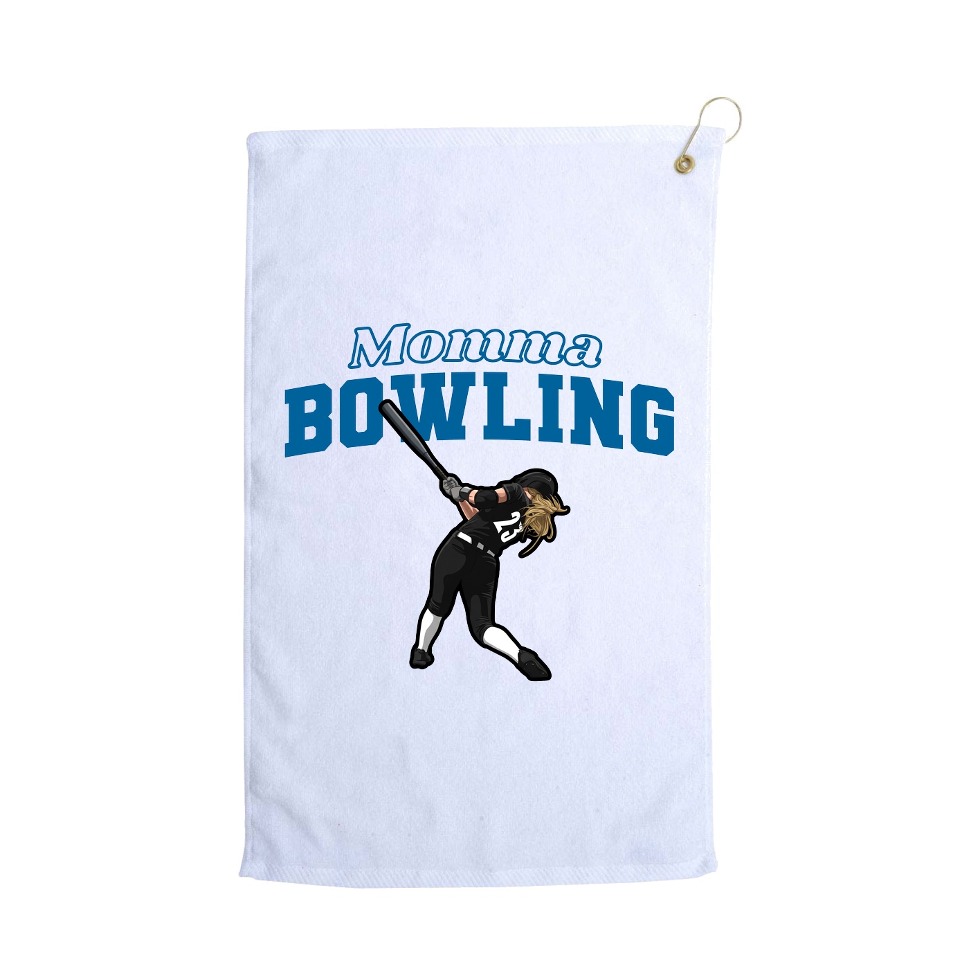 Golf Towel — Mothers Day Block in White