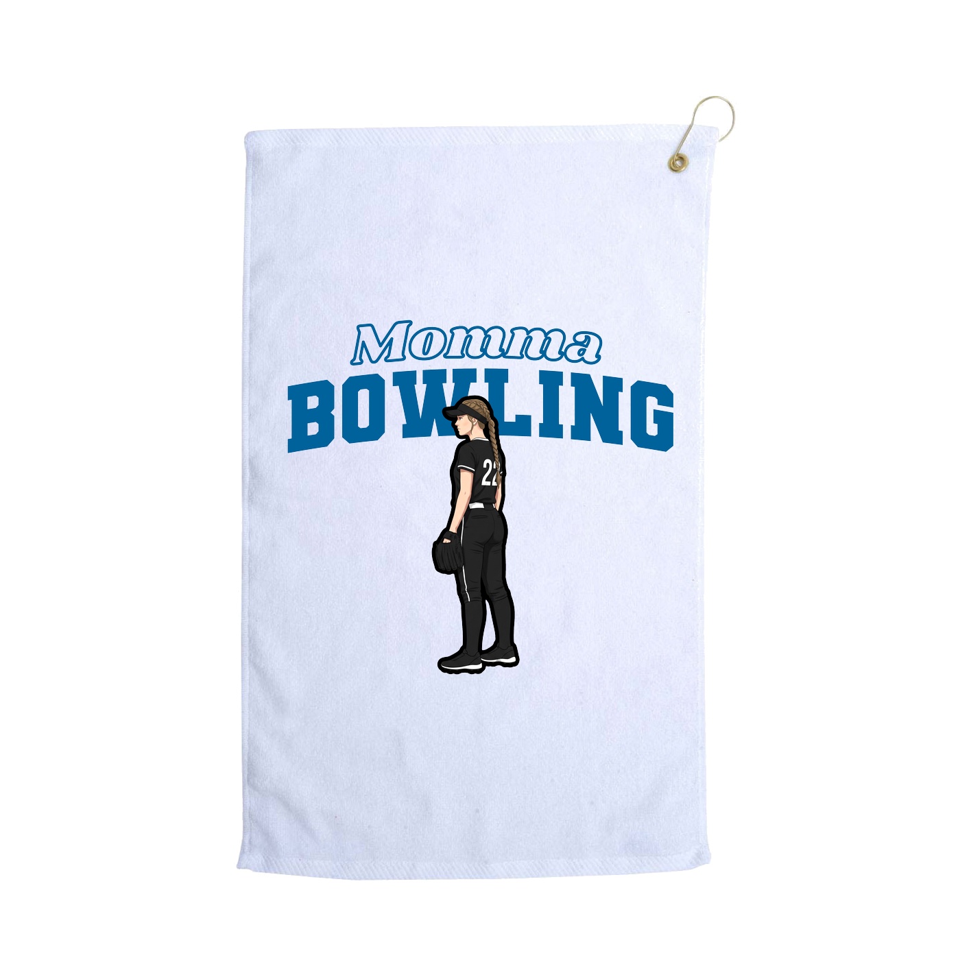Golf Towel — Mothers Day Block in White