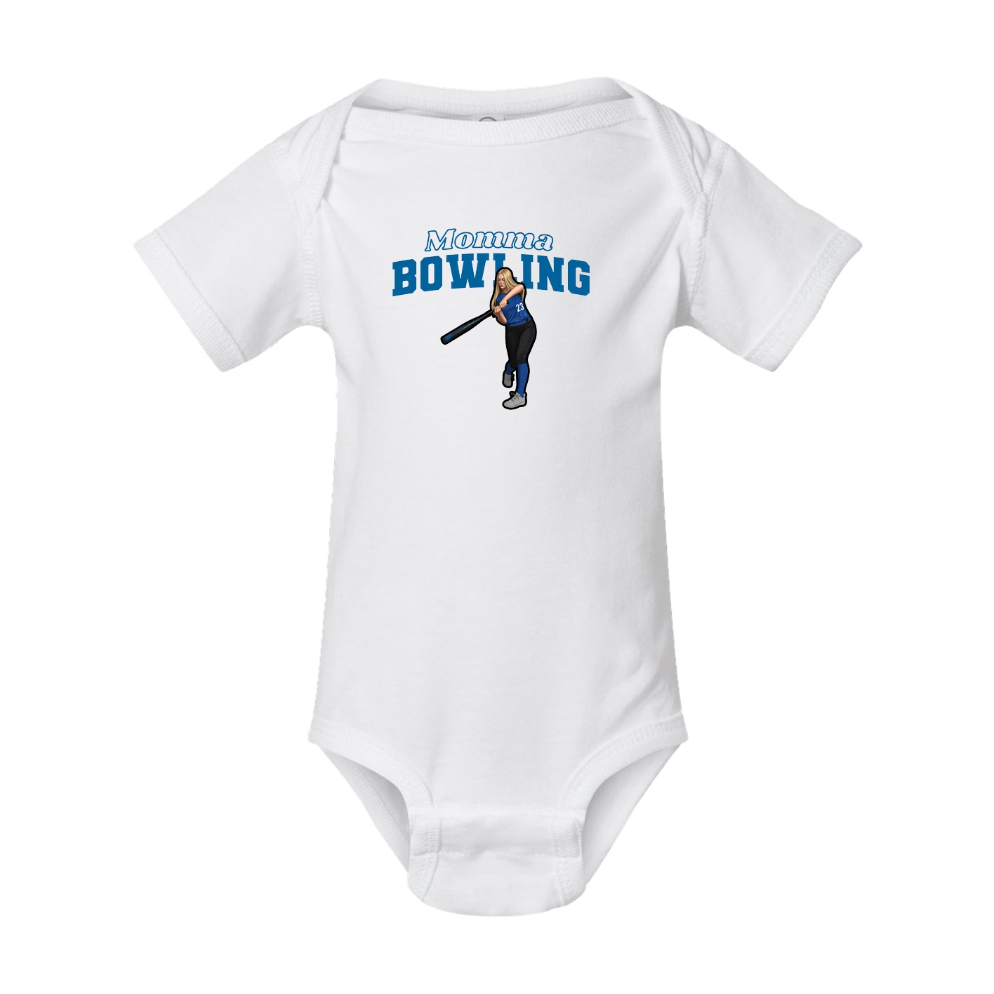 Baby Onesie — Mothers Day Block in White