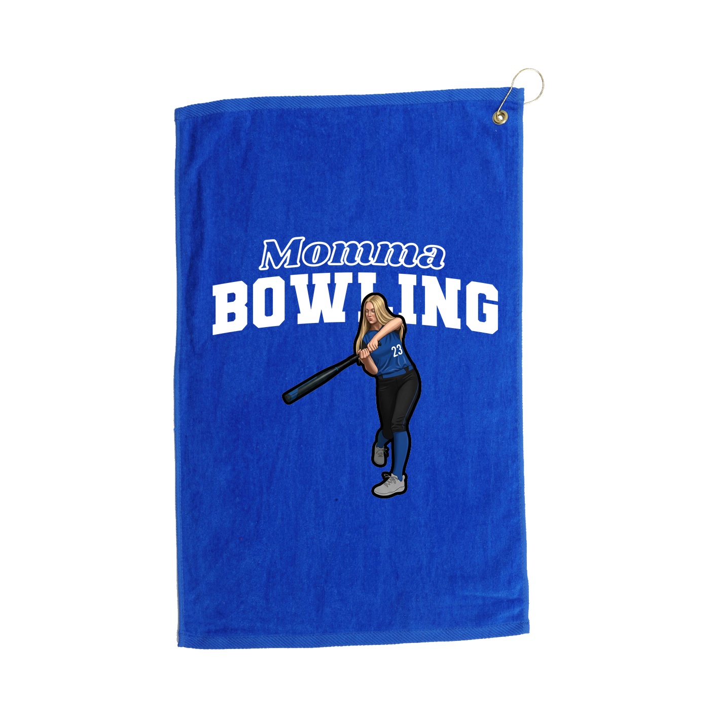 Golf Towel — Mothers Day Block in Royal