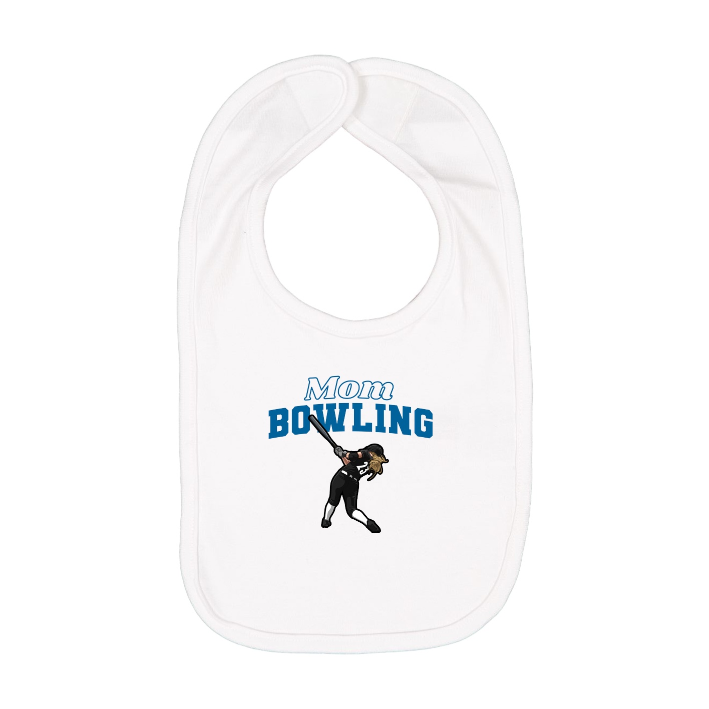 Infant Bib — Mothers Day Block in White