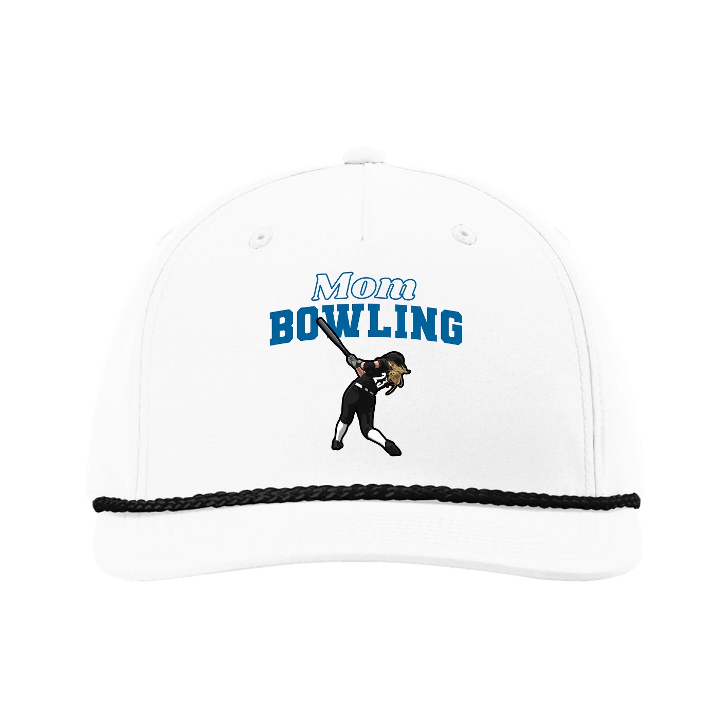 Five-Panel Classic Rope Cap — Mothers Day Block in White