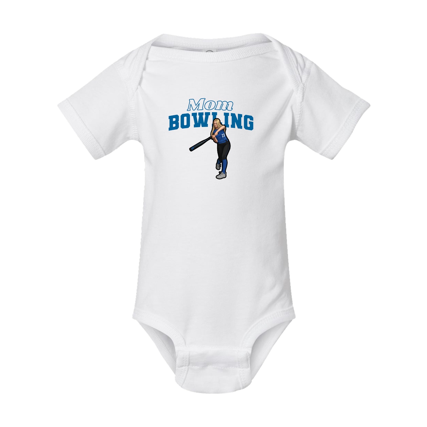 Baby Onesie — Mothers Day Block in White