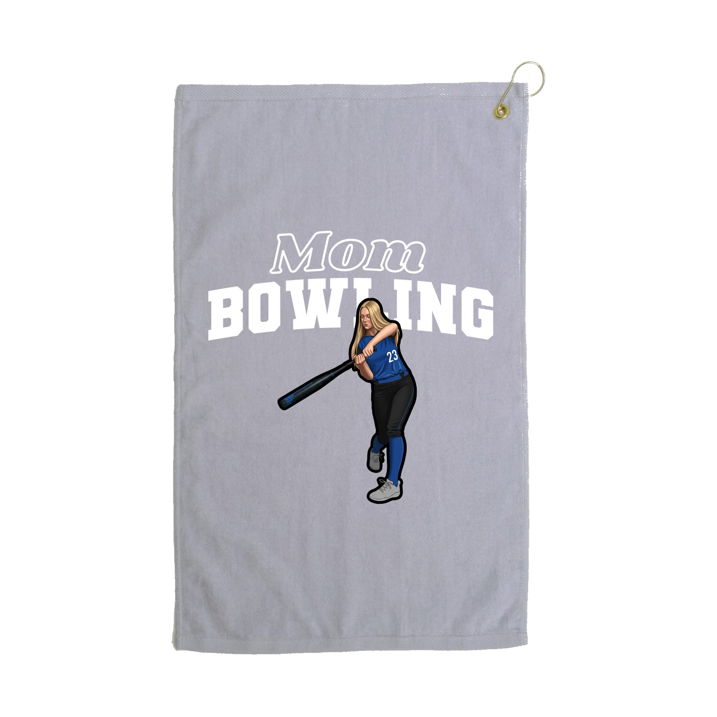 Golf Towel — Mothers Day Block in Grey