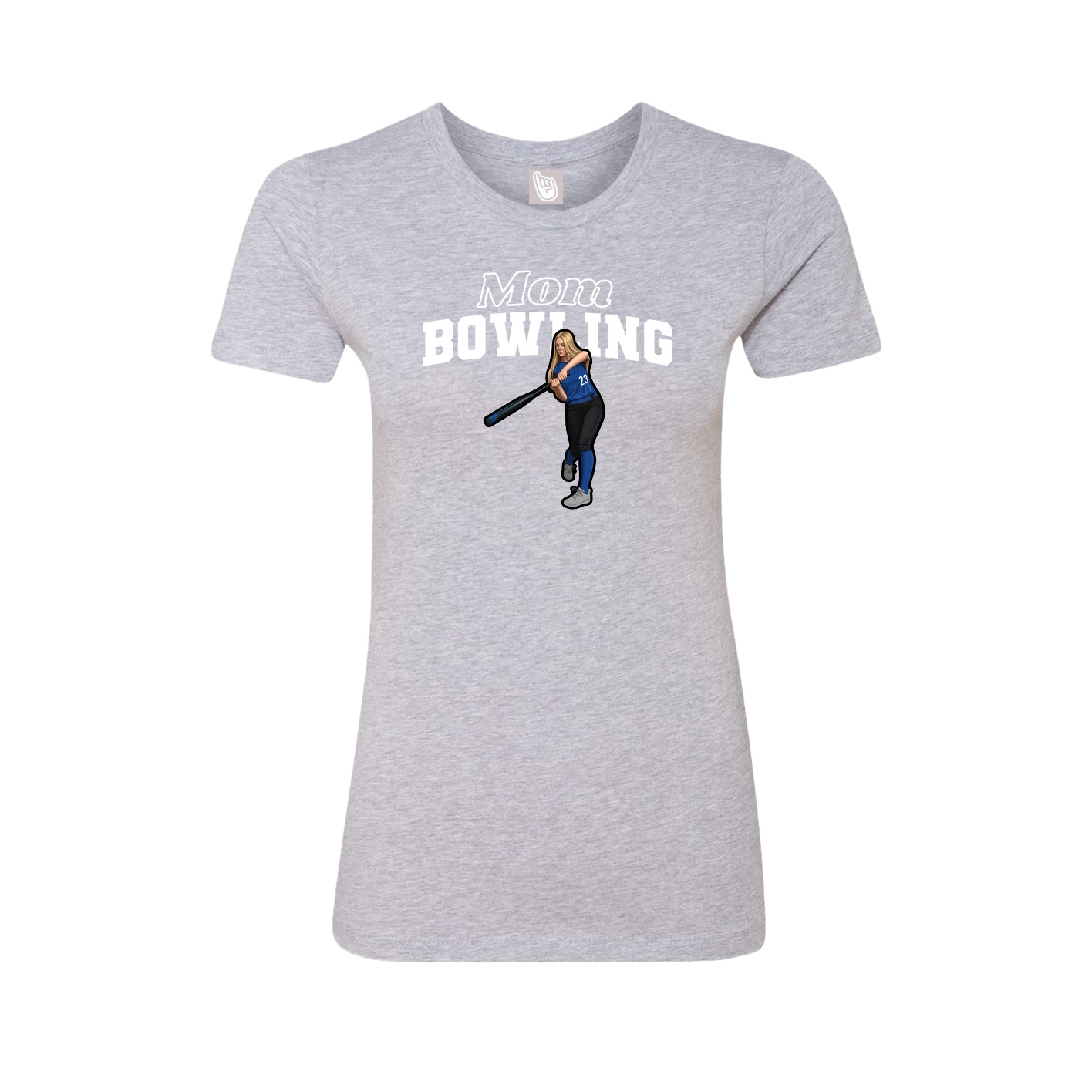 Womens Tee — Mothers Day Block in Grey